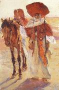 Victor Prouve Arab Horseman painting
